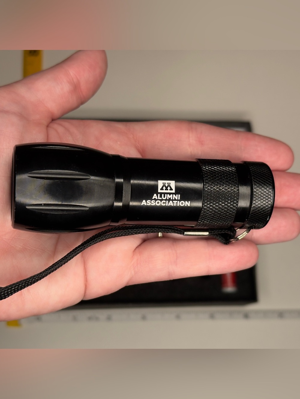 U of M Alumni Association mini flashlight with gift box - new